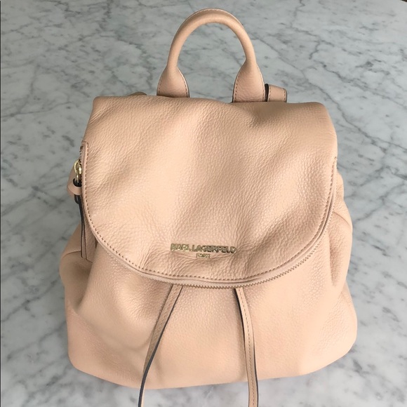 karl lagerfeld leather backpack